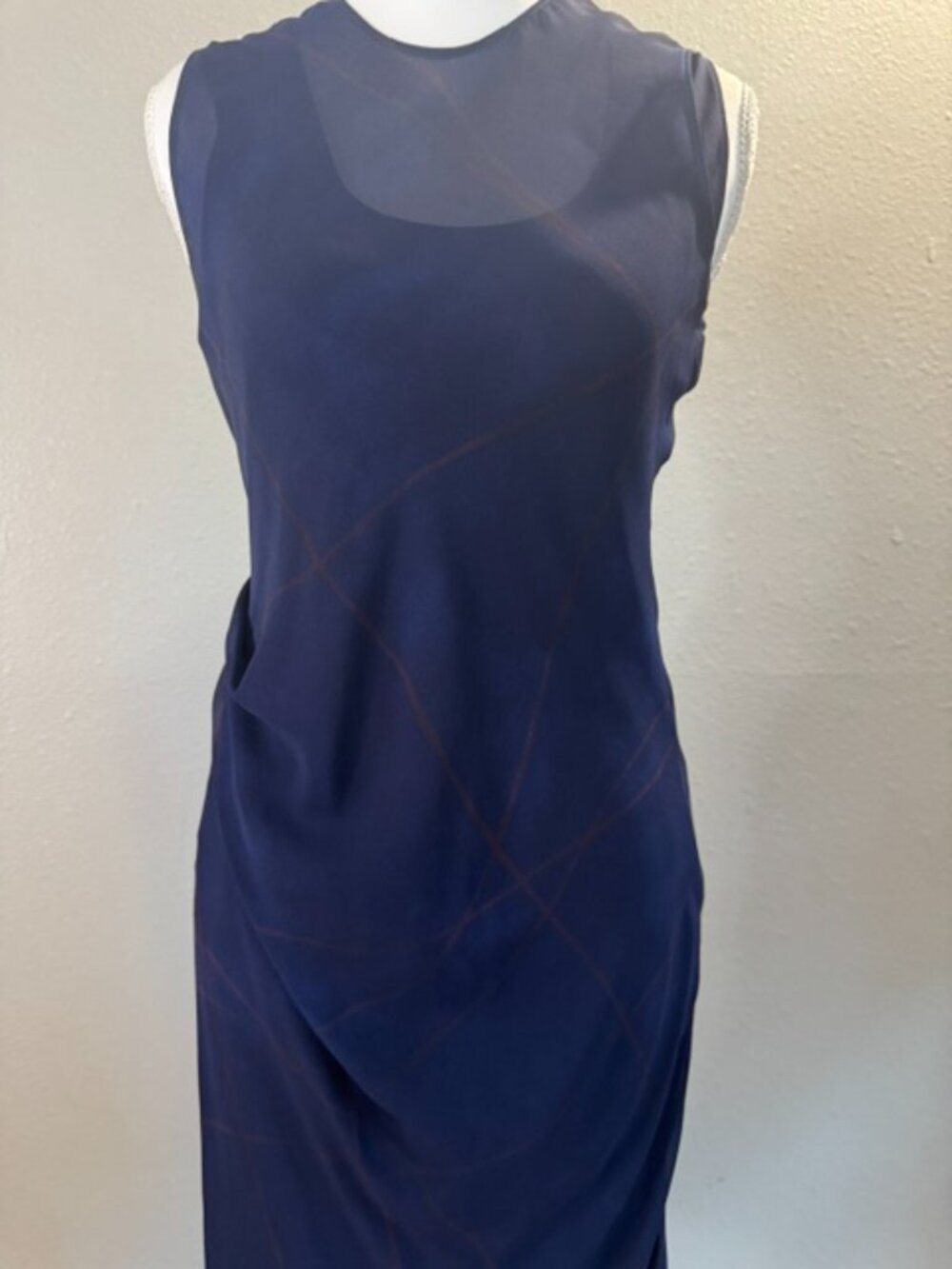 Vintage 90s Calvin Klein Collection Silk Two Piece Sheer Dress Made in Italy - Picture 4 of 9